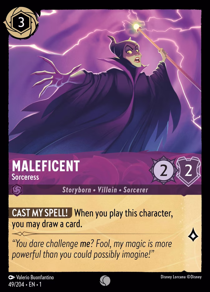 Maleficent - Sorceress 1-49 Lorcana card