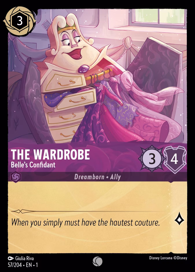 The Wardrobe - Belle's Confidant 1-57 Lorcana card