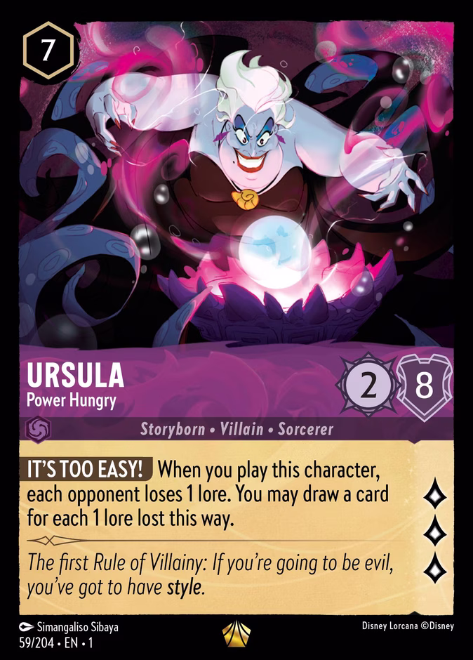 Ursula - Power Hungry 1-59 Lorcana card