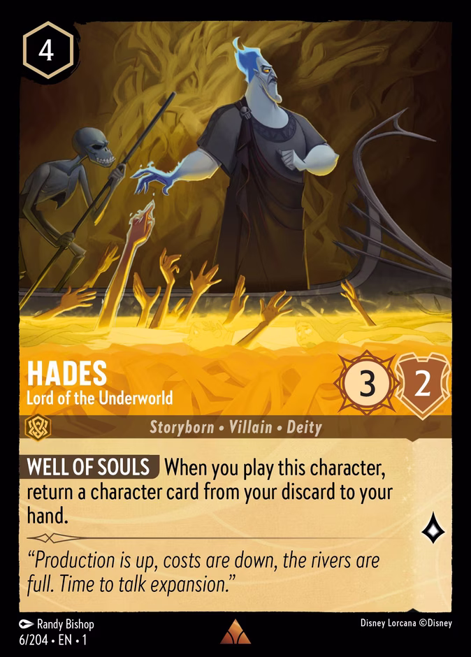 Hades - Lord of the Underworld 1-6 Lorcana card