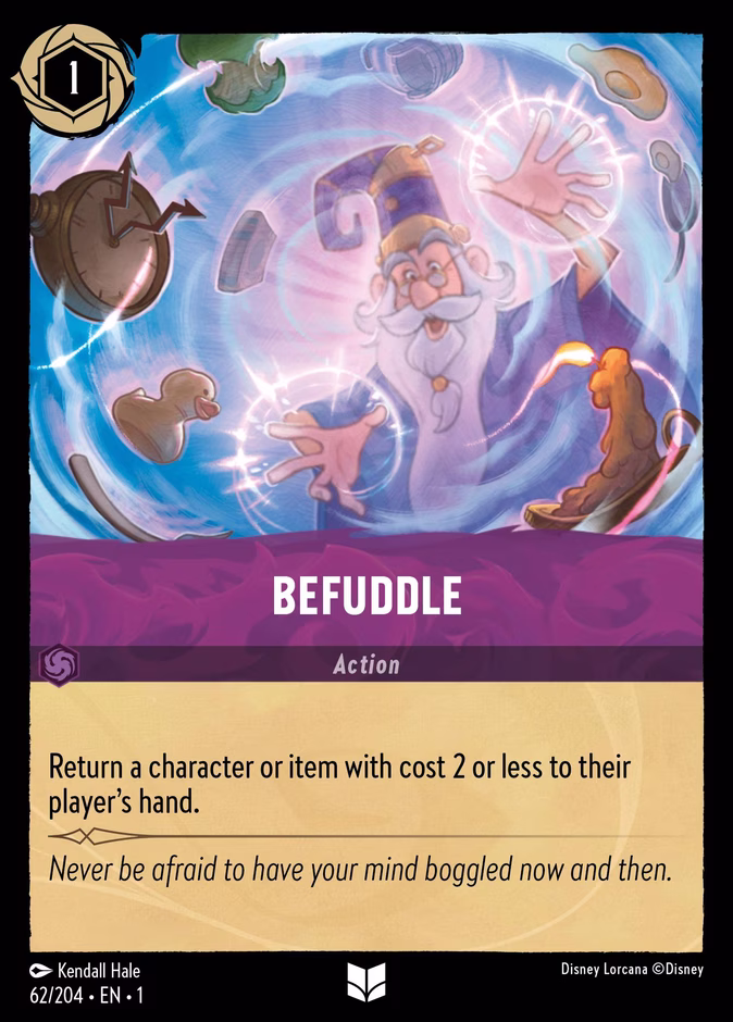 Befuddle 1-62 Lorcana card