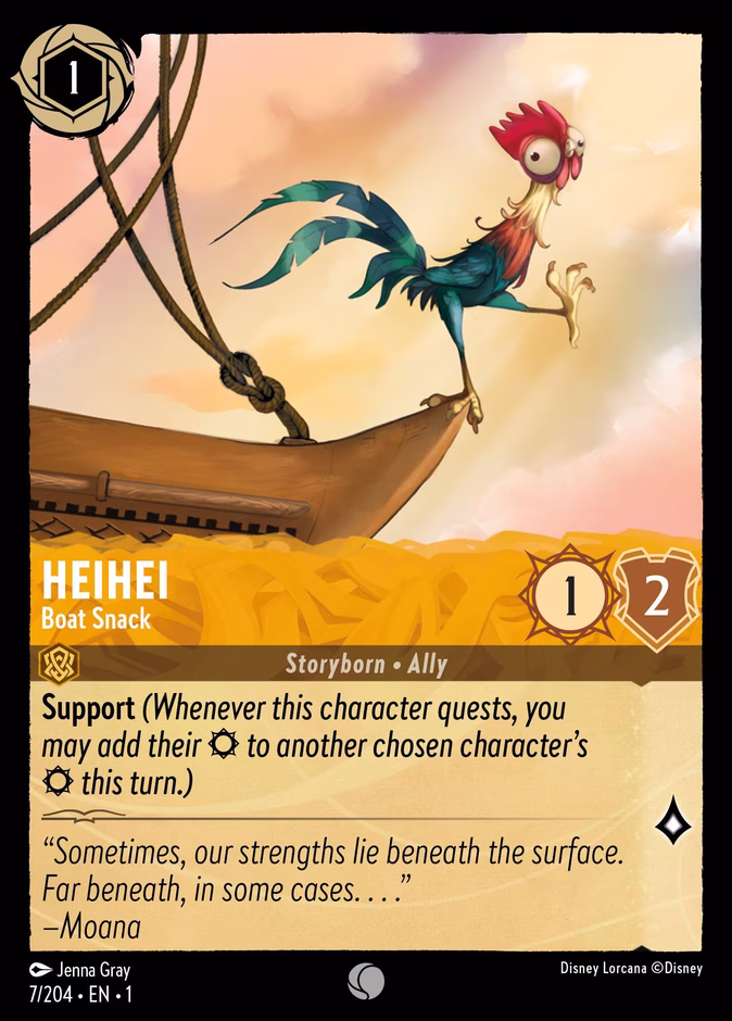 HeiHei - Boat Snack 1-7 Lorcana card