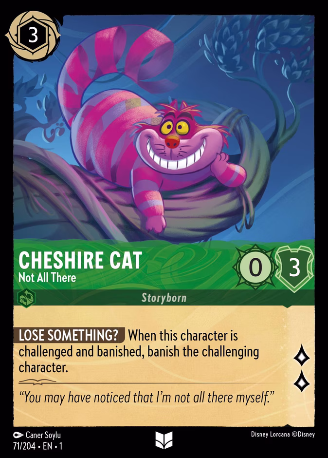 Cheshire Cat - Not All There 1-71 Lorcana card