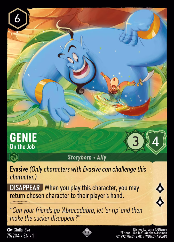 Genie - On the Job 1-75 Lorcana card