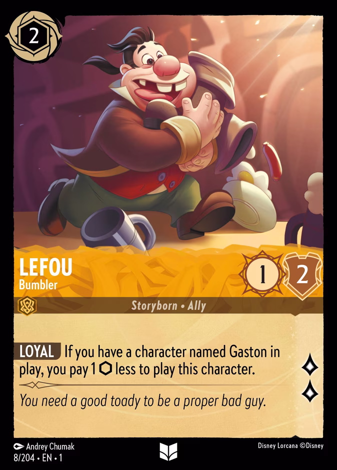 LeFou - Bumbler 1-8 Lorcana card