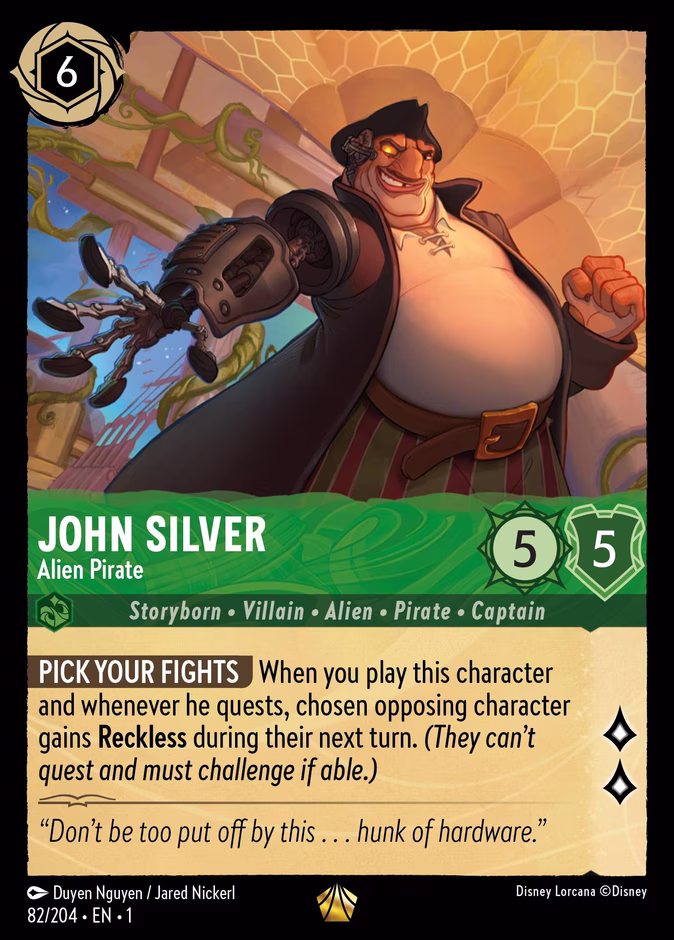 John Silver - Alien Pirate 1-82 Lorcana card