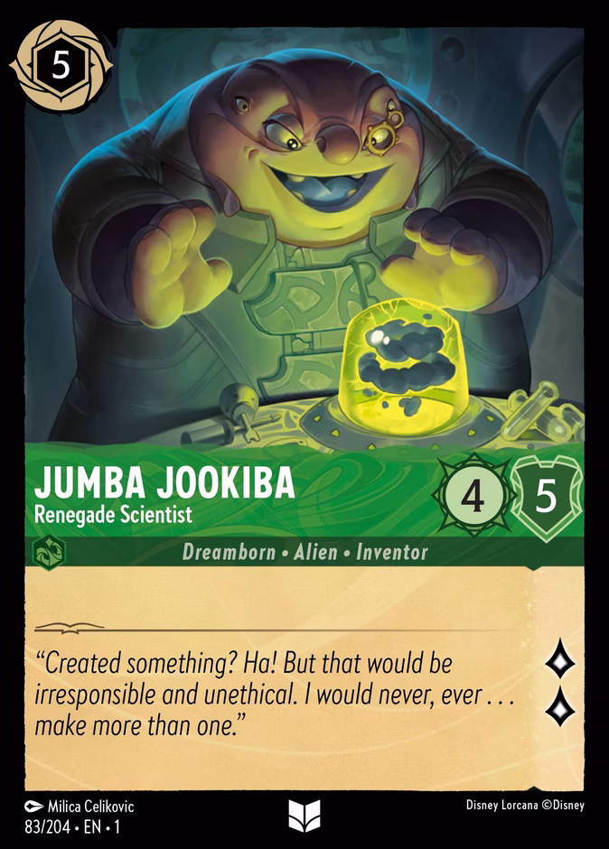 Jumba Jookiba - Renegade Scientist 1-83 Lorcana card