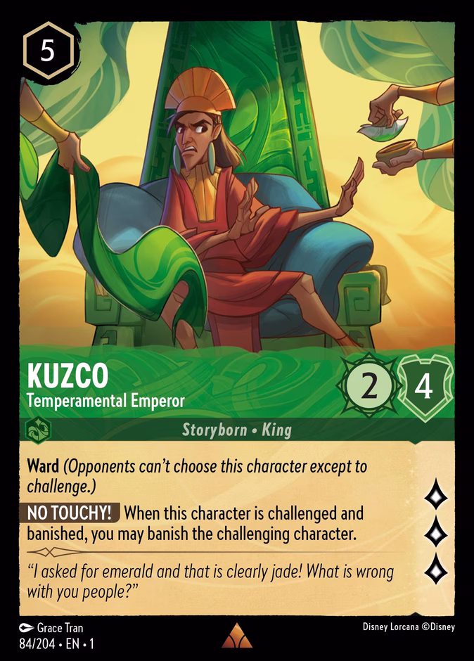 Kuzco - Temperamental Emperor 1-84 Lorcana card