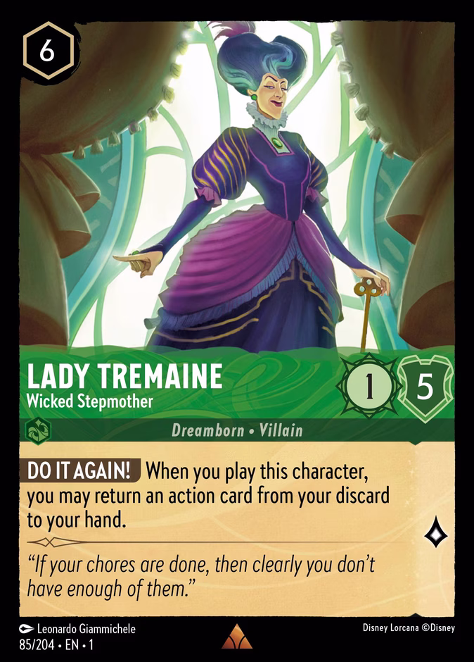 Lady Tremaine - Wicked Stepmother 1-85 Lorcana card