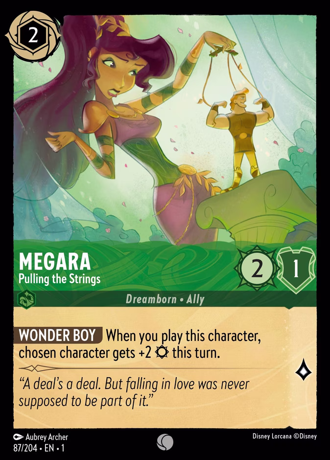 Megara - Pulling the Strings 1-87 Lorcana card