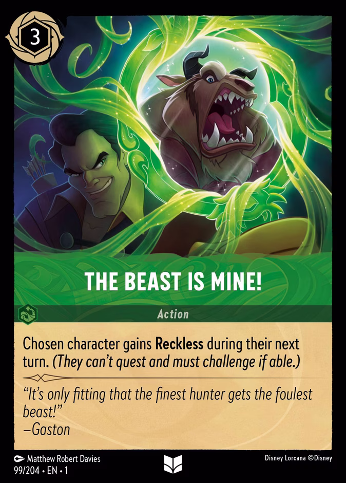 The Beast is Mine! 1-99 Lorcana card