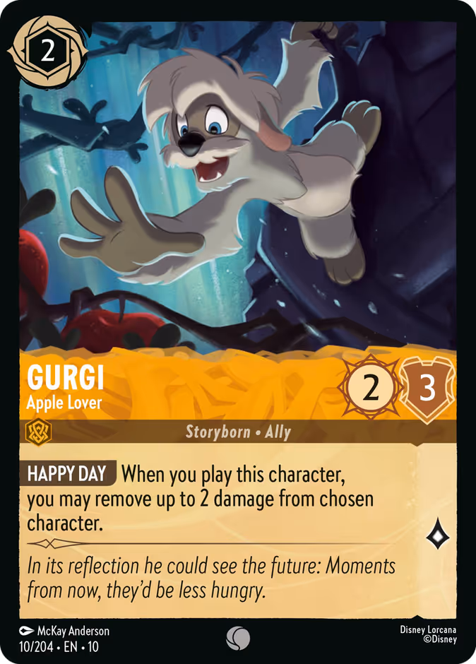 Gurgi - Apple Lover 10-10 Lorcana card