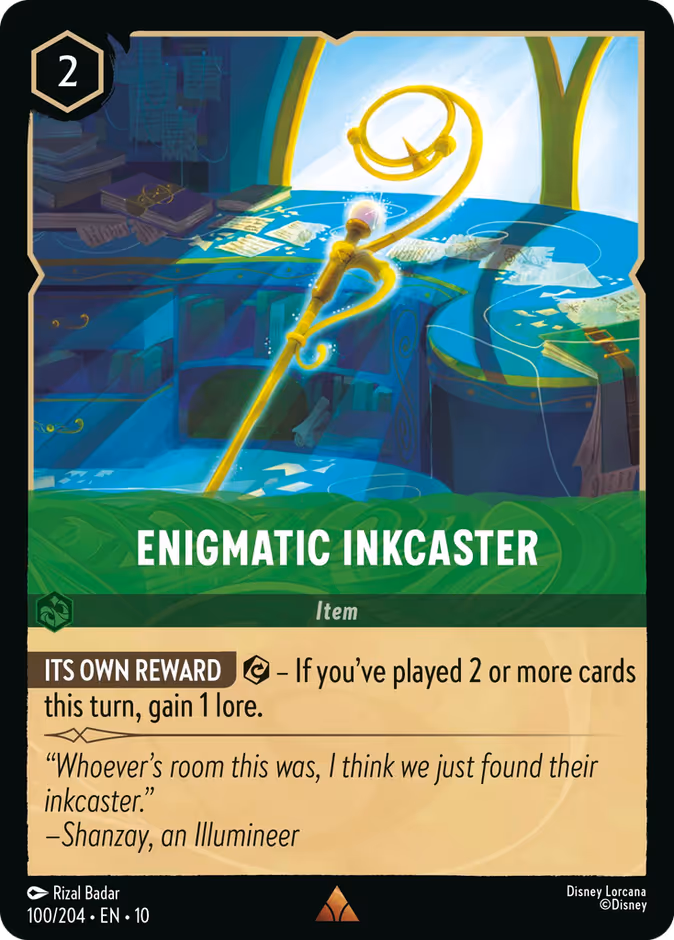 Enigmatic Inkcaster 10-100 Lorcana card