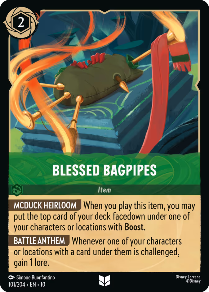 Blessed Bagpipes 10-101 Lorcana card