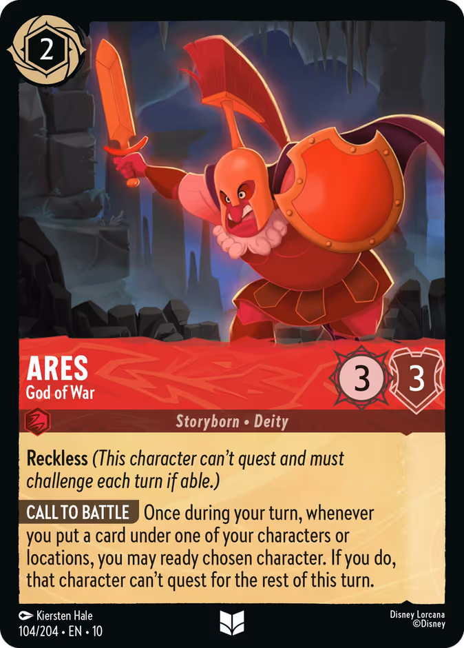 Ares - God of War 10-104 Lorcana card