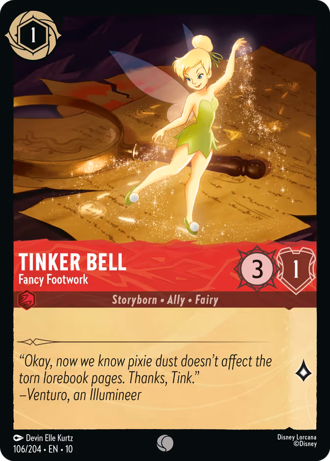 Tinker Bell - Fancy Footwork 10-106 Lorcana card