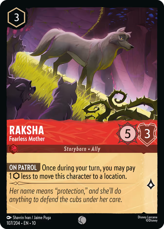 Raksha - Fearless Mother 10-107 Lorcana card