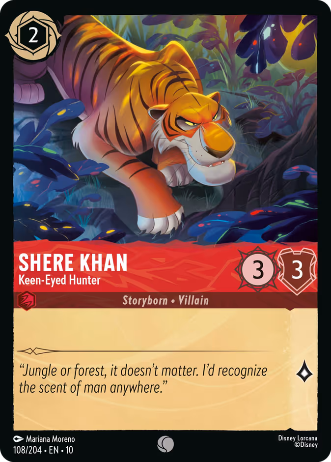 Shere Khan - Keen-Eyed Hunter 10-108 Lorcana card