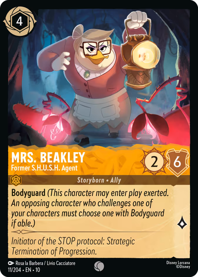 Mrs. Beakley - Former S.H.U.S.H. Agent 10-11 Lorcana card