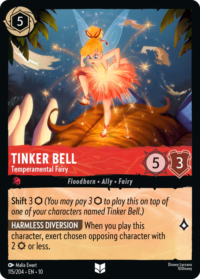 Tinker Bell - Temperamental Fairy 10-115 Lorcana card