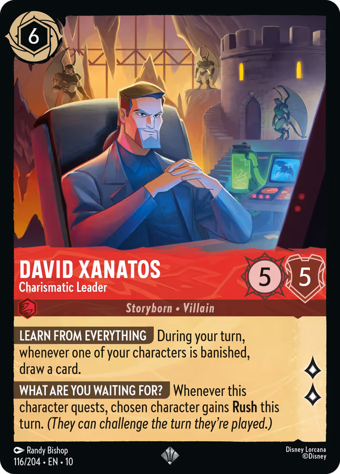 David Xanatos - Charismatic Leader 10-116 Lorcana card