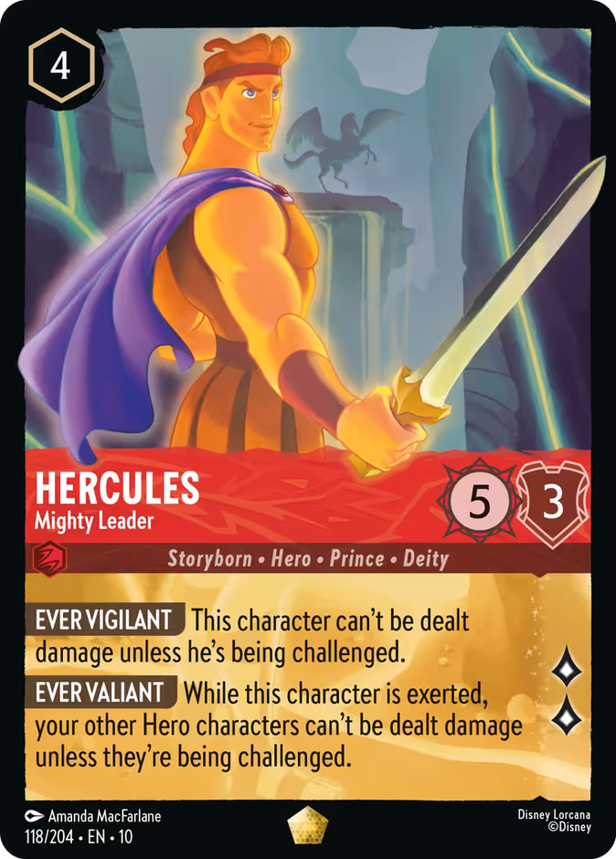 Hercules - Mighty Leader 10-118 Lorcana card