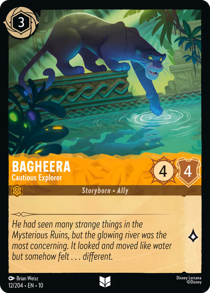 Bagheera - Cautious Explorer 10-12 Lorcana card