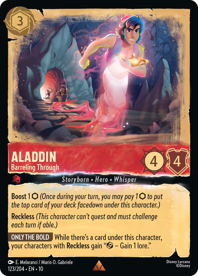 Aladdin - Barreling Through 10-123 Lorcana card