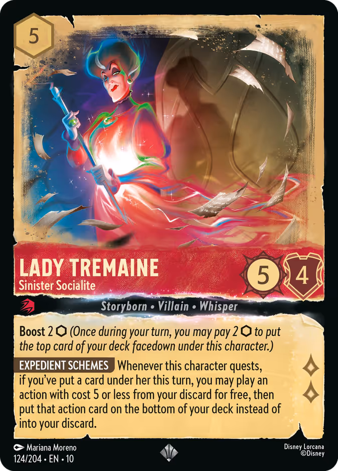 Lady Tremaine - Sinister Socialite 10-124 Lorcana card