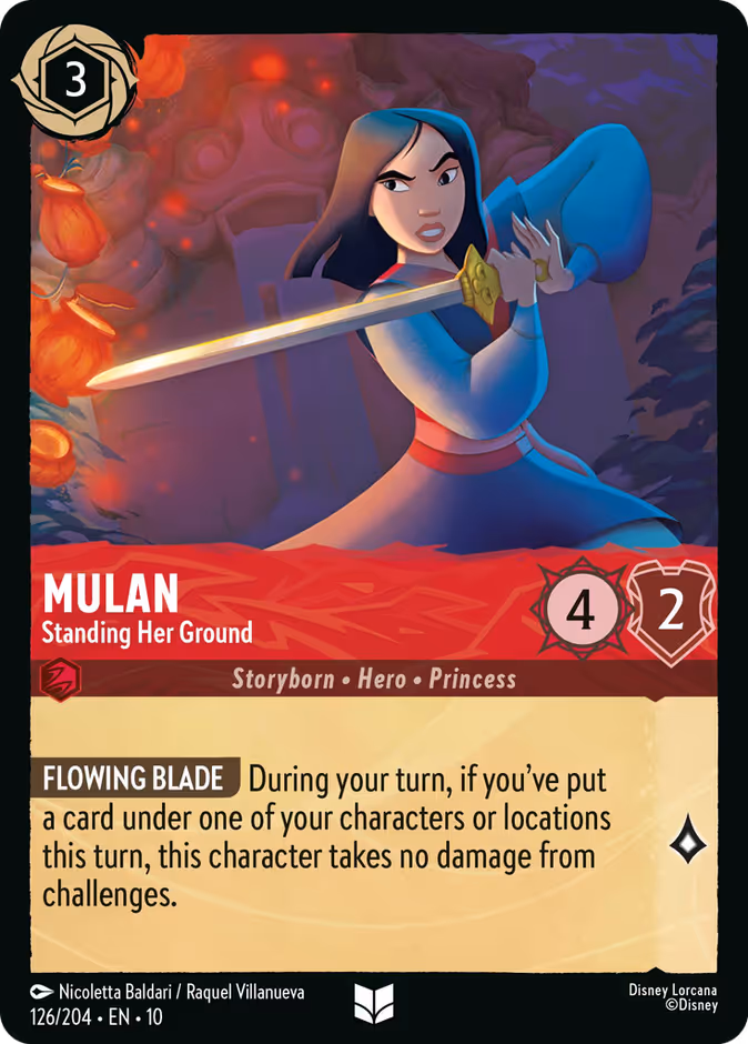 Mulan - Standing Her Ground 10-126 Lorcana card