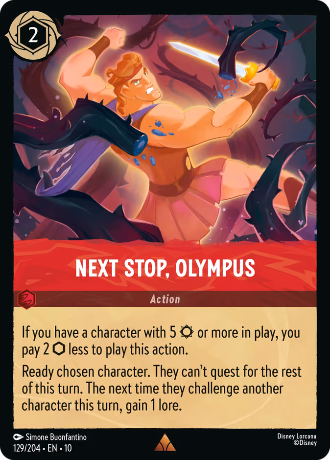 Next Stop, Olympus 10-129 Lorcana card