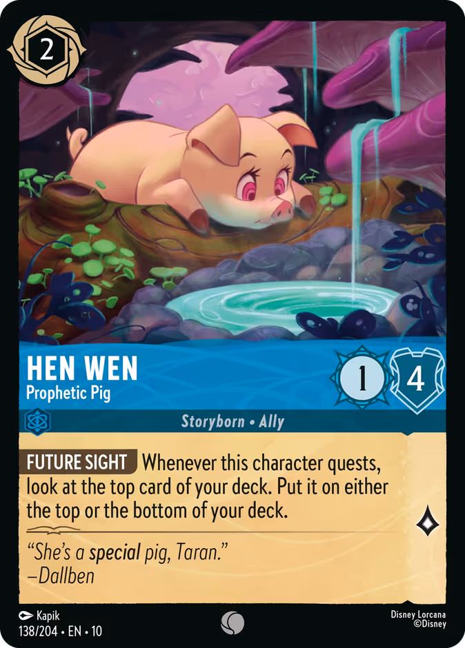 Hen Wen - Prophetic Pig 10-138 Lorcana card