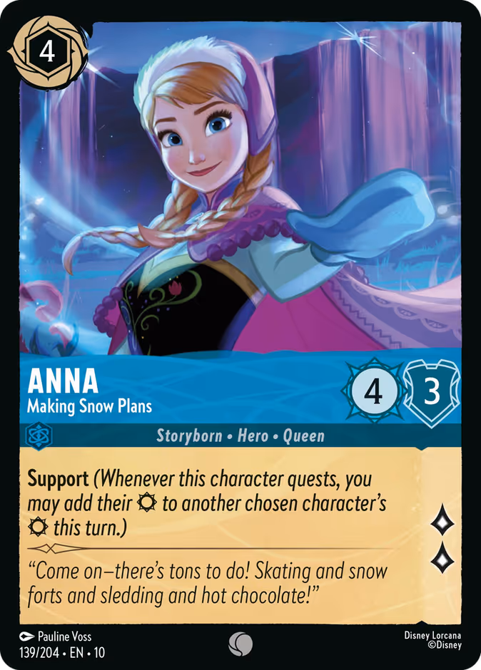 Anna - Making Snow Plans 10-139 Lorcana card