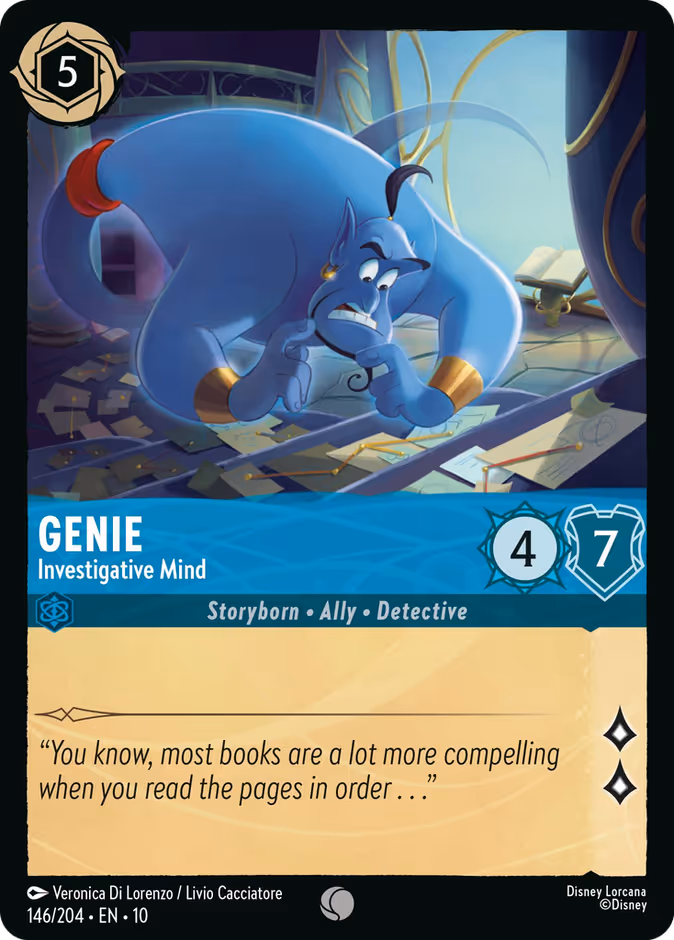 Genie - Investigative Mind 10-146 Lorcana card