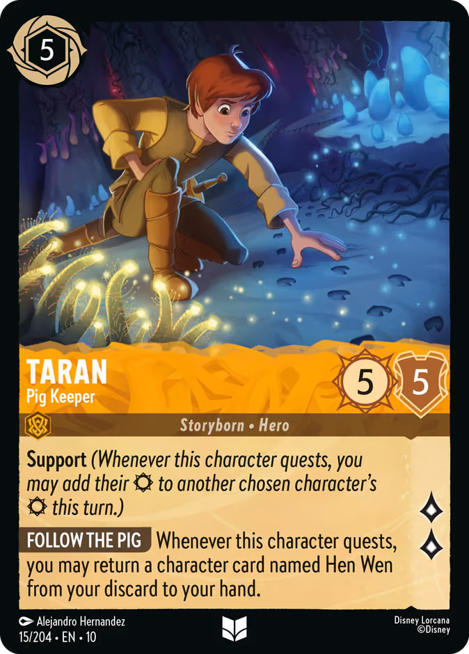 Taran - Pig Keeper 10-15 Lorcana card