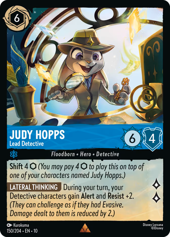 Judy Hopps - Lead Detective 10-150 Lorcana card