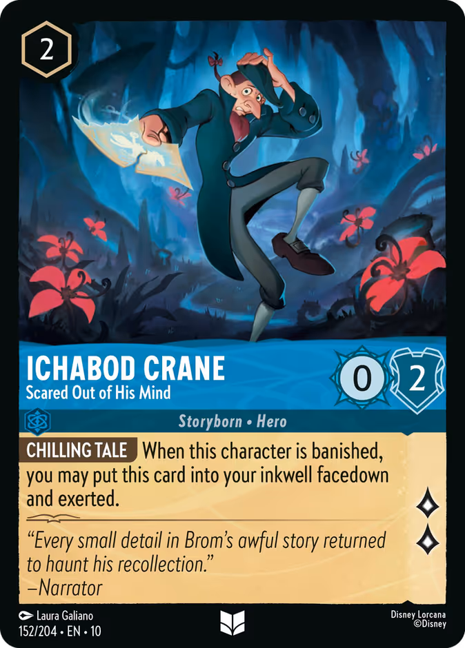 Ichabod Crane - Scared Out of His Mind 10-152 Lorcana card