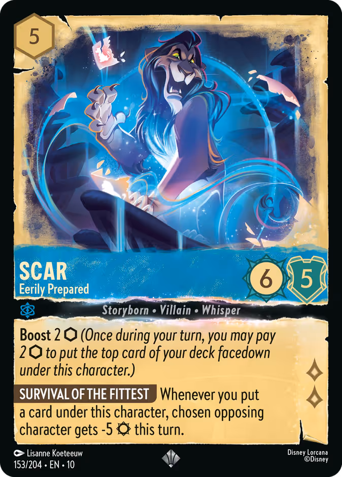Scar - Eerily Prepared 10-153 Lorcana card