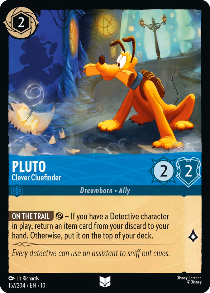 Pluto - Clever Cluefinder 10-157 Lorcana card