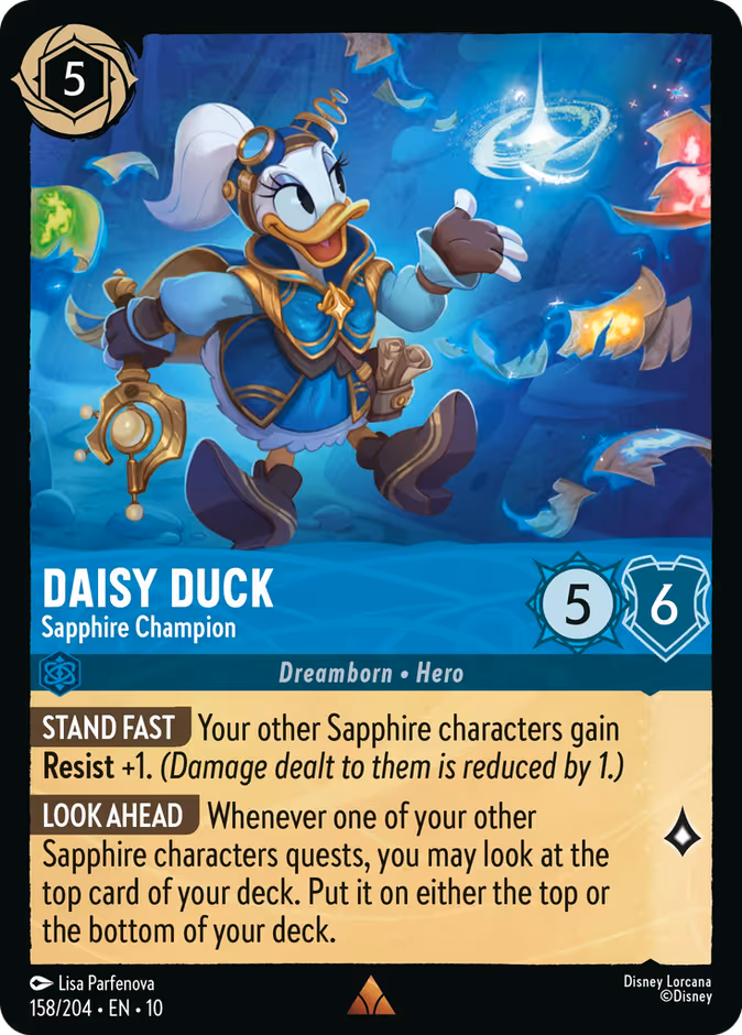 Daisy Duck - Sapphire Champion 10-158 Lorcana card
