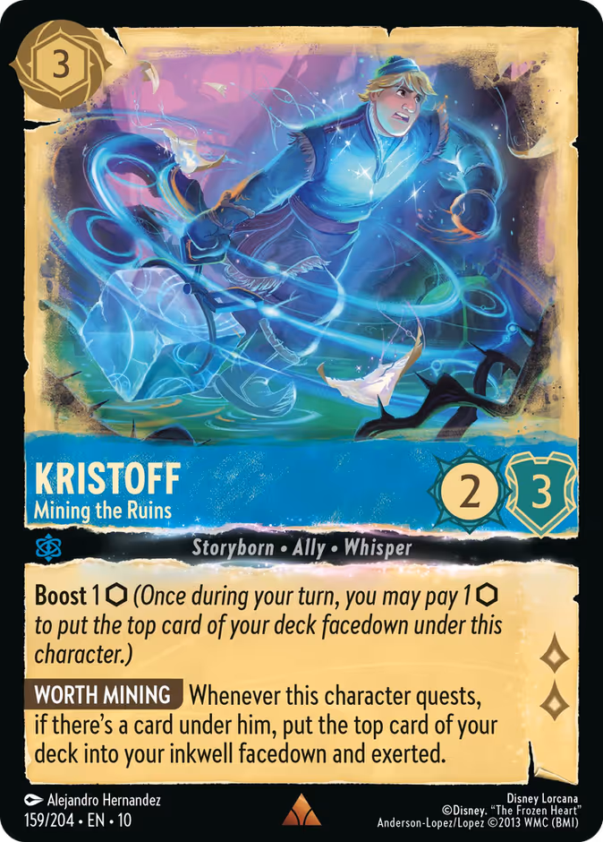 Kristoff - Mining the Ruins 10-159 Lorcana card