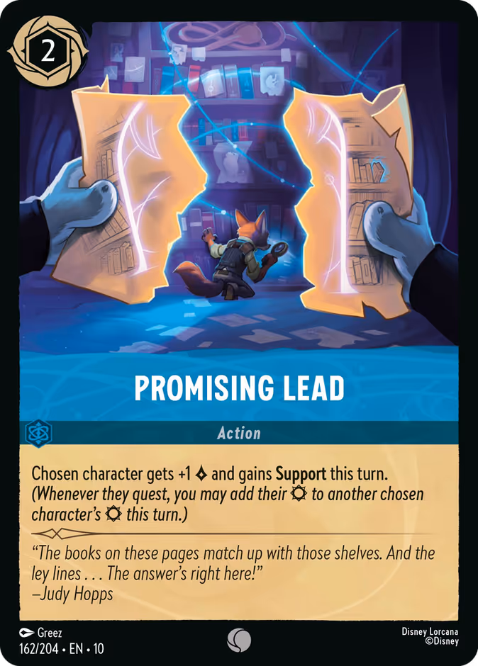 Promising Lead 10-162 Lorcana card