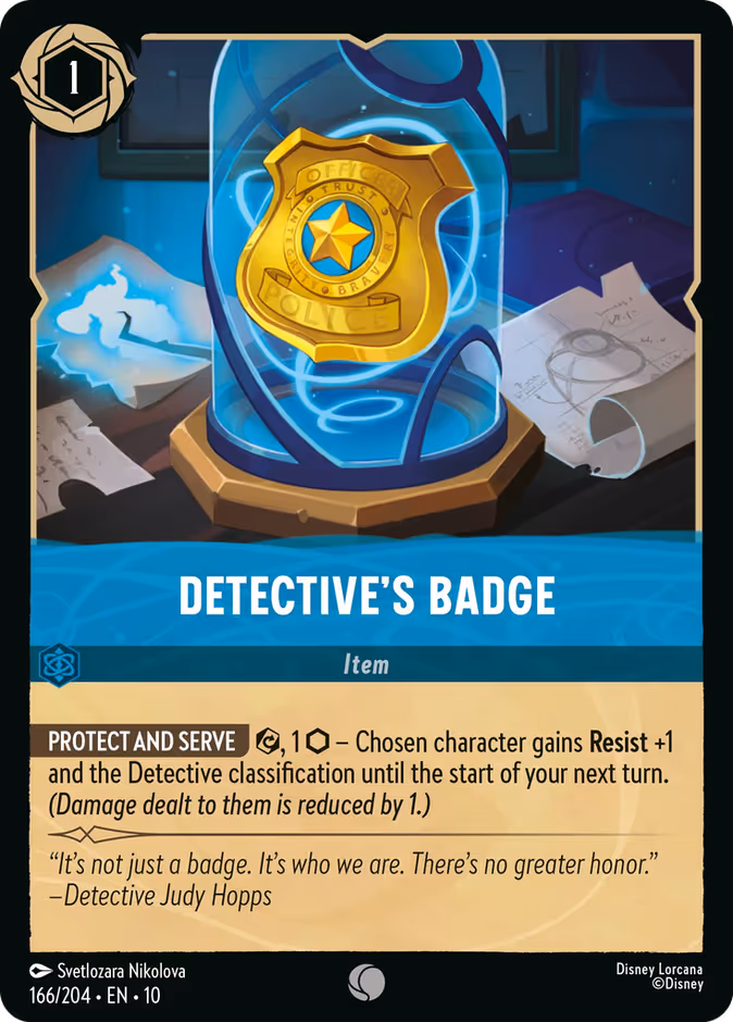 Detective's Badge 10-166 Lorcana card