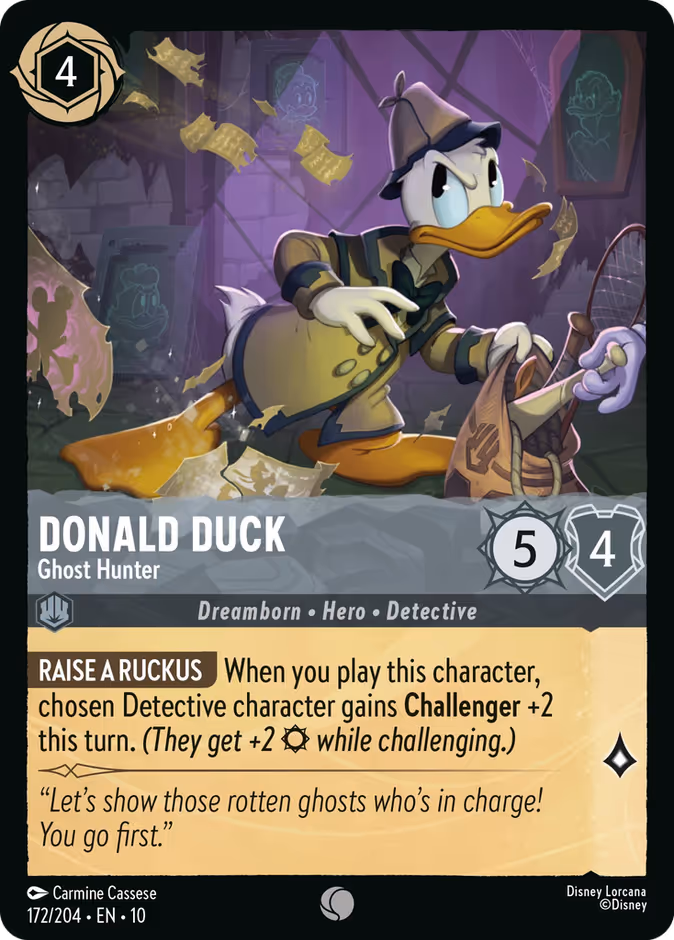 Donald Duck - Ghost Hunter 10-172 Lorcana card