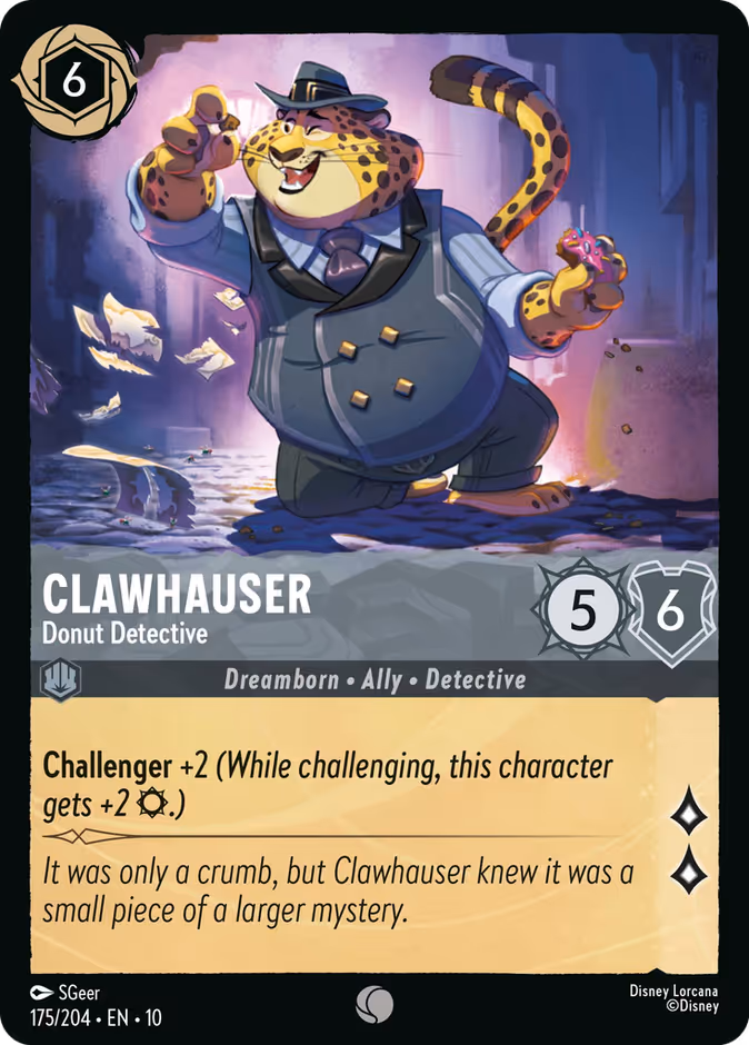 Clawhauser - Donut Detective 10-175 Lorcana card