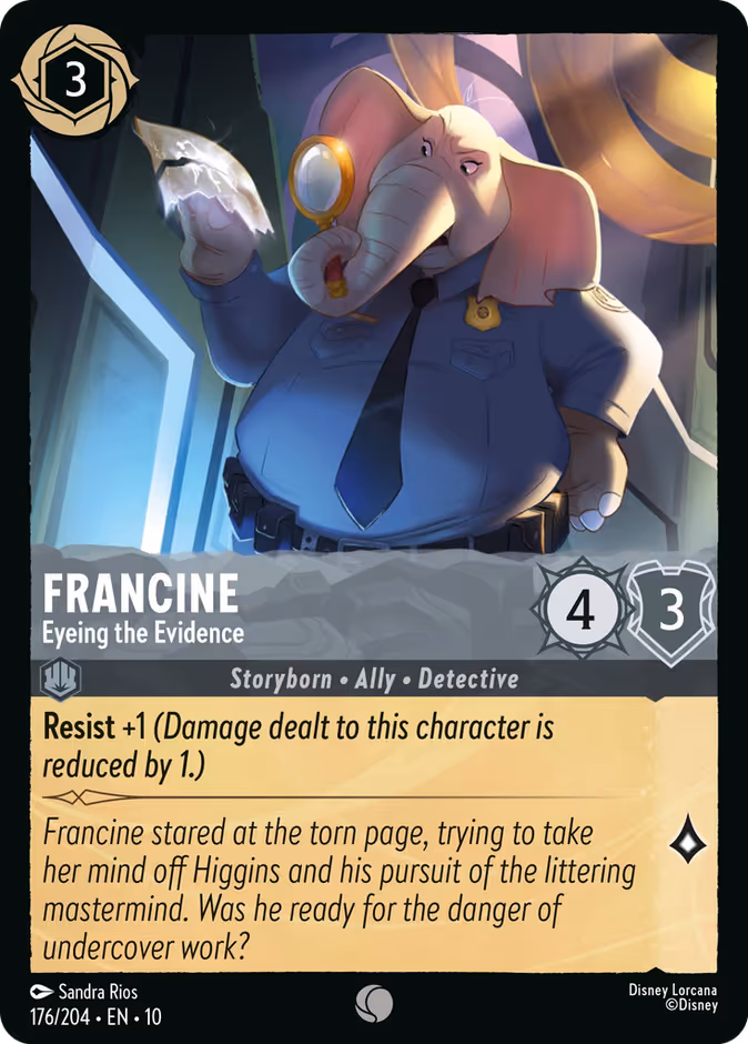 Francine - Eyeing the Evidence 10-176 Lorcana card