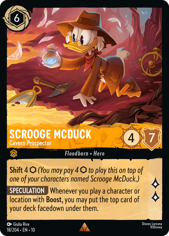 Scrooge McDuck - Cavern Prospector 10-18 Lorcana card