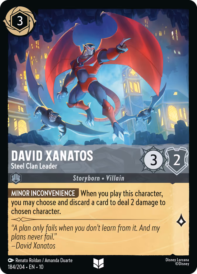 David Xanatos - Steel Clan Leader 10-184 Lorcana card