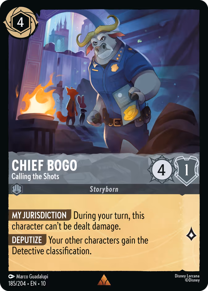 Chief Bogo - Calling the Shots 10-185 Lorcana card