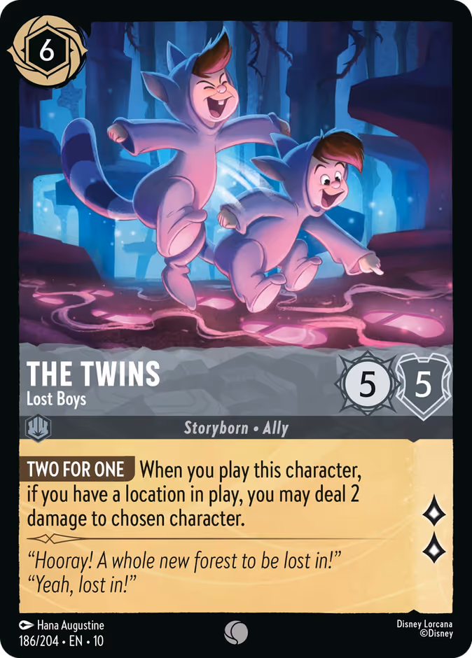 The Twins - Lost Boys 10-186 Lorcana card